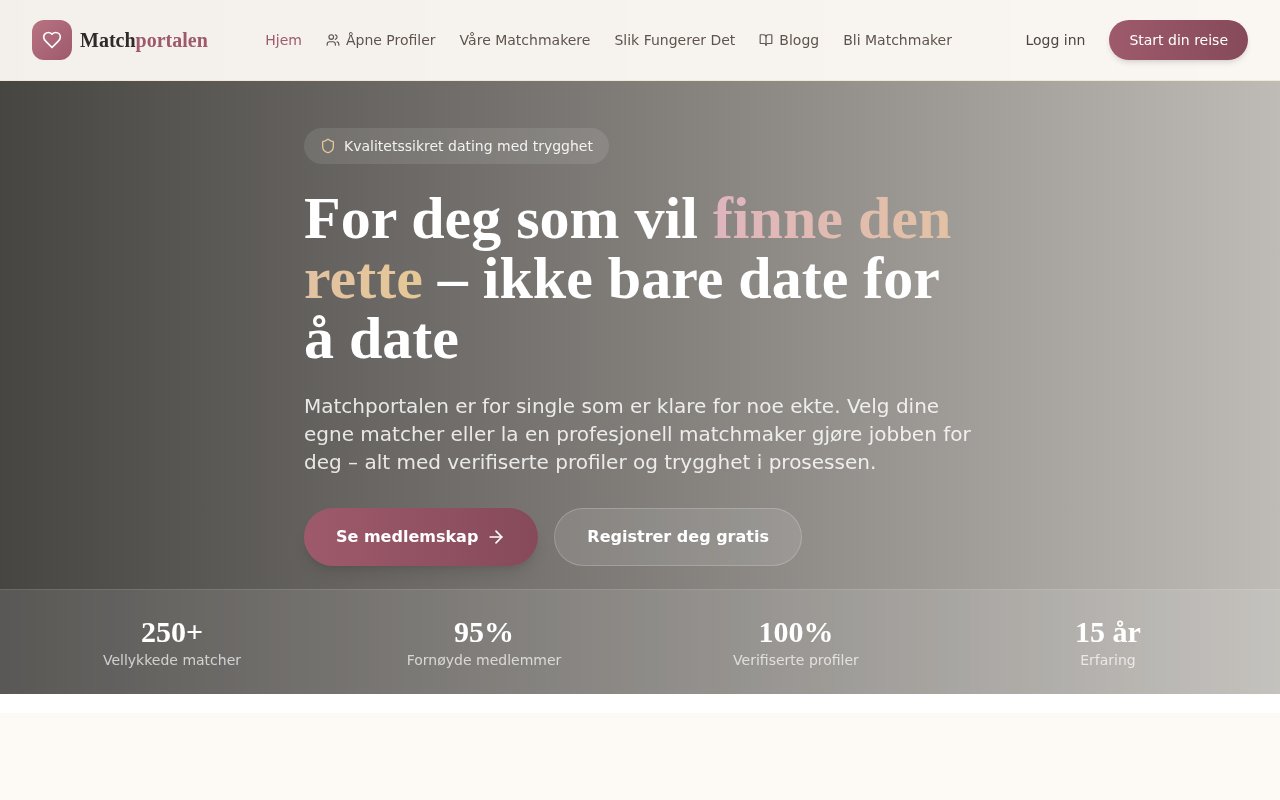 Matchportalen case study preview